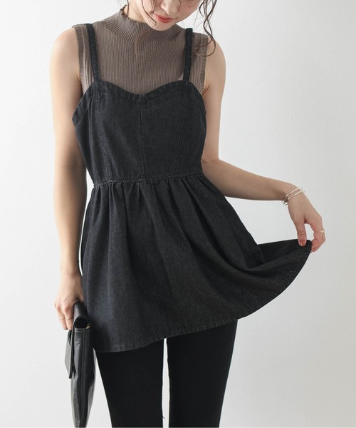 メゾンスペシャル　ニットぺプラムキャミソール Knit Peplum Top/ニットペプラムトップ【MAISON SPECIAL/メゾン