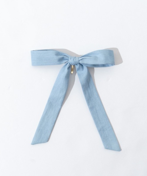 flower（フラワー）の「デニムリボンピン（ヘアピン・レディース・ネイビー/ライトブルー・FREE）」の19枚目の写真