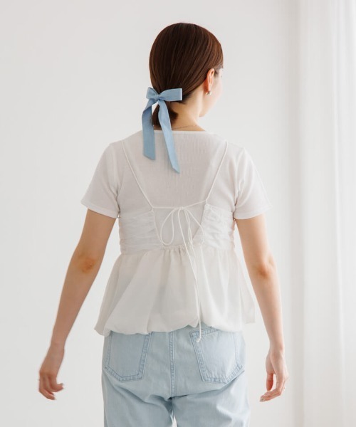 flower（フラワー）の「デニムリボンピン（ヘアピン・レディース・ネイビー/ライトブルー・FREE）」の11枚目の写真