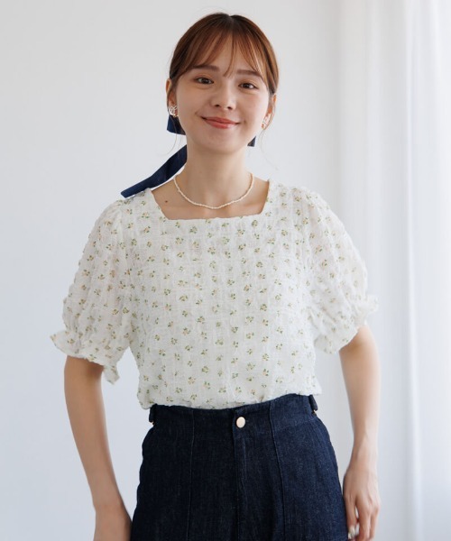 flower（フラワー）の「デニムリボンピン（ヘアピン・レディース・ネイビー/ライトブルー・FREE）」の15枚目の写真