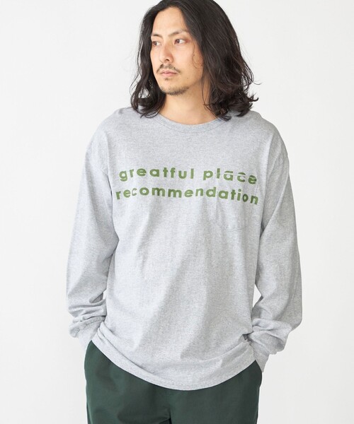 THE DAY ON THE BEACH（ザデイオンザビーチ）の「【SHIPS別注】THE DAY ON THE BEACH: プリント ポケット Tシャツ（ロンT）（Tシャツ/カットソー・メンズ・グレー/ホワイト・MEDIUM/LARGE/X-LARGE）」の2枚目の写真