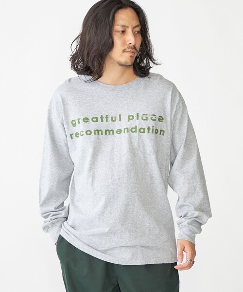 THE DAY ON THE BEACH（ザデイオンザビーチ）の「【SHIPS別注】THE DAY ON THE BEACH: プリント ポケット Tシャツ（ロンT）（Tシャツ/カットソー・メンズ・グレー/ホワイト・MEDIUM/LARGE/X-LARGE）」の8枚目の写真