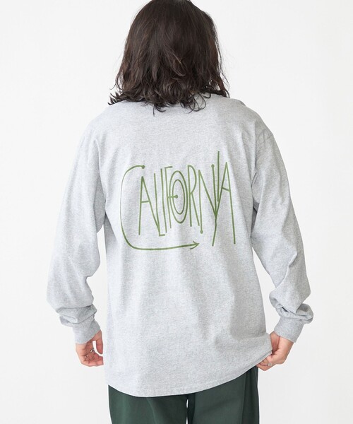 THE DAY ON THE BEACH（ザデイオンザビーチ）の「【SHIPS別注】THE DAY ON THE BEACH: プリント ポケット Tシャツ（ロンT）（Tシャツ/カットソー・メンズ・グレー/ホワイト・MEDIUM/LARGE/X-LARGE）」の10枚目の写真