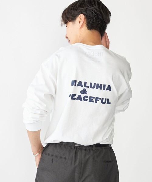 THE DAY ON THE BEACH（ザデイオンザビーチ）の「【SHIPS別注】THE DAY ON THE BEACH: プリント ポケット Tシャツ（ロンT）（Tシャツ/カットソー・メンズ・グレー/ホワイト・MEDIUM/LARGE/X-LARGE）」の16枚目の写真