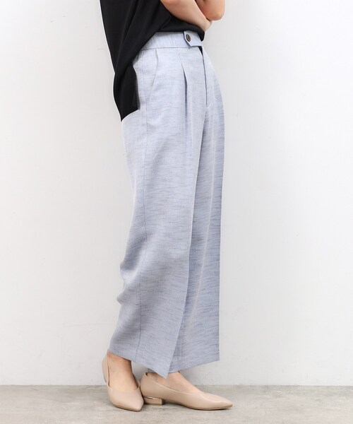 OPAQUE.CLIP（オペークドットクリップ）の「◆メランジワイドストレートパンツ【洗濯機洗い可】（その他パンツ・レディース・ブラック/ブルー系その他・42/40/38）」の15枚目の写真