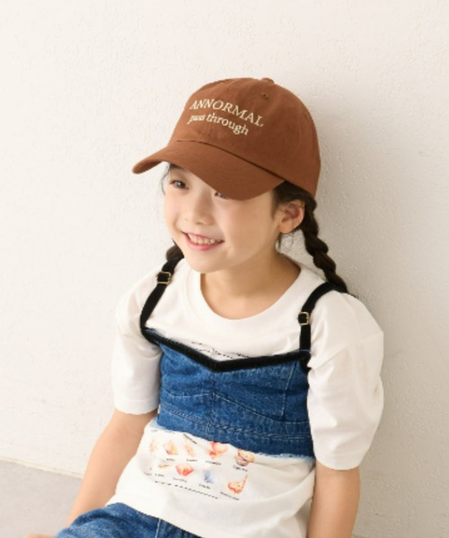 CIAOPANIC TYPY(チャオパニックティピー)の「【KIDS】LOGO刺繍キャップ(キャップ・キッズ・チャコールグレー/レッド/グリーン/ブラウン/オフホワイト・ONE SIZE)」の4枚目の写真