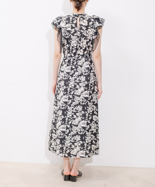 Jayro（ジャイロ）の「ラインフラワー袖フリルワンピース（ワンピース・レディース・ブラック系その他/ホワイト系その他・M）」の14枚目の写真