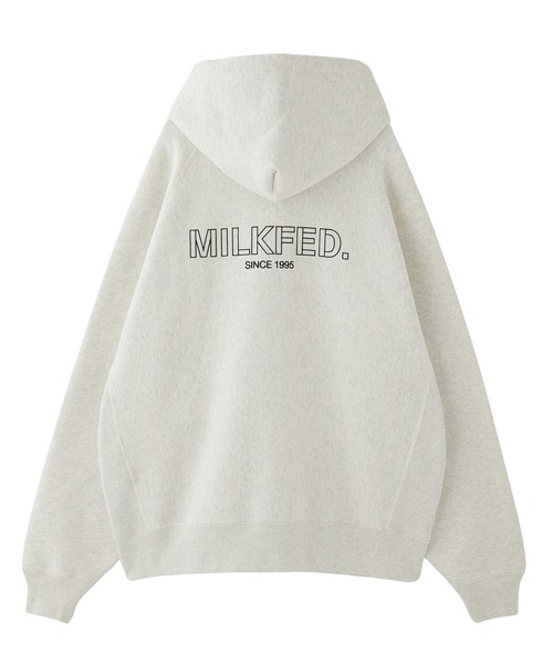 Champion（チャンピオン）の「MILKFED.ⅹCHAMPION SWEAT HOODIE（パーカー・レディース・オートミール/ネイビー/オレンジ/チャコール・M/S）」の12枚目の写真