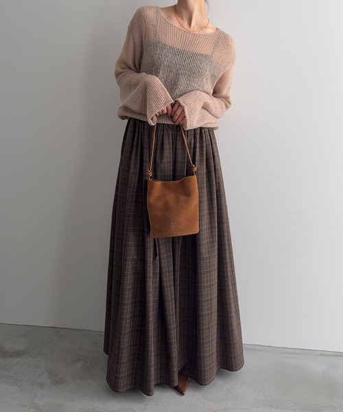 meilmada(メイルマダ)の「ソフトシアールーズニット(ニット/セーター・レディース・ベージュ/イエロー/チャコールグレー/モカ/ライトグリーン・FREE)」の15枚目の写真