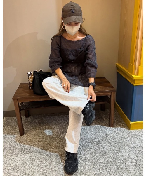 meilmada(メイルマダ)の「ソフトシアールーズニット(ニット/セーター・レディース・ベージュ/イエロー/チャコールグレー/モカ/ライトグリーン・FREE)」の10枚目の写真