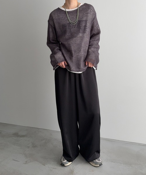 meilmada(メイルマダ)の「ソフトシアールーズニット(ニット/セーター・レディース・ベージュ/イエロー/チャコールグレー/モカ/ライトグリーン・FREE)」の19枚目の写真