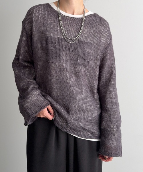 meilmada(メイルマダ)の「ソフトシアールーズニット(ニット/セーター・レディース・ベージュ/イエロー/チャコールグレー/モカ/ライトグリーン・FREE)」の18枚目の写真