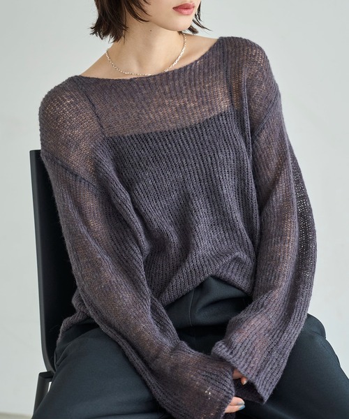 セール】ソフトシアールーズニット（ニット/セーター）｜meilmada