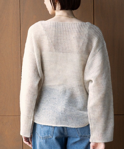 meilmada(メイルマダ)の「ソフトシアールーズニット(ニット/セーター・レディース・ベージュ/イエロー/チャコールグレー/モカ/ライトグリーン・FREE)」の22枚目の写真