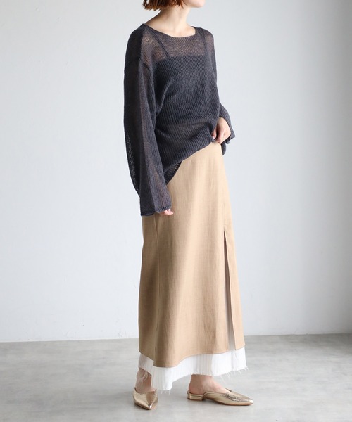 専用 訳あり ヤマダヤ soeur7 スール ボンディング×ニット MA-1 BONJOUR SAGAN公式オンラインストア / arm rib stitch cropped