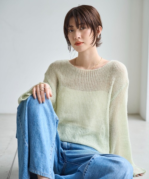 セール】ソフトシアールーズニット（ニット/セーター）｜meilmada