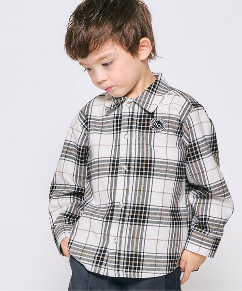 apres les cours(アプレレクール)の「【リンク】スタンダードシャツ(シャツ/ブラウス・キッズ・チェック/ストライプ・80/90/100/110/120/130)」の2枚目の写真