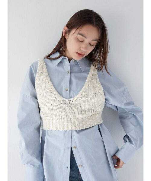 Ungrid(アングリッド)の「ビッグシルエットシャツ(シャツ/ブラウス・レディース・その他1/オフホワイト/ブルー・FREE)」の13枚目の写真