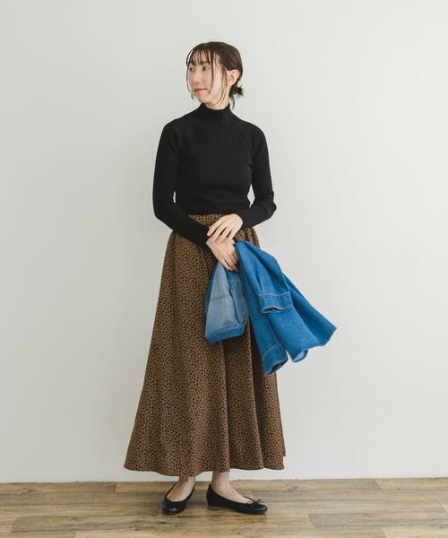 ITEMS URBANRESEARCH(アイテムズ アーバンリサーチ)の「ガラロングスカート(スカート・レディース・ブラウン/ブラック・FREE)」の5枚目の写真