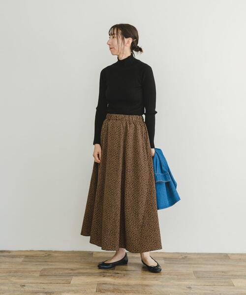 ITEMS URBANRESEARCH(アイテムズ アーバンリサーチ)の「ガラロングスカート(スカート・レディース・ブラウン/ブラック・FREE)」の6枚目の写真