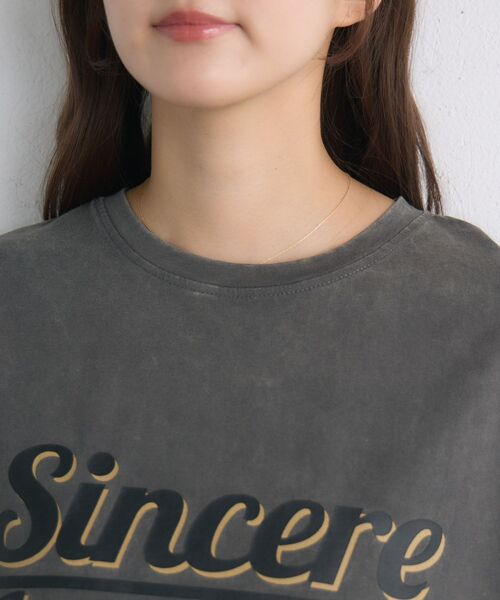 RETRO GIRL(レトロガール)の「ピグメントBIGTEE(Tシャツ/カットソー・レディース・チャコールグレー/ブルー・FREE)」の14枚目の写真