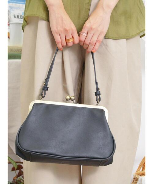 Samansa Mos2(サマンサ モスモス)の「【2WAY】ガマグチショルダーハンドバッグ(ハンドバッグ・レディース・ブラウン/ブラック・F)」の10枚目の写真