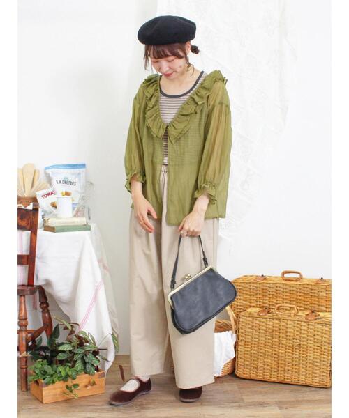 Samansa Mos2(サマンサ モスモス)の「【2WAY】ガマグチショルダーハンドバッグ(ハンドバッグ・レディース・ブラウン/ブラック・F)」の3枚目の写真