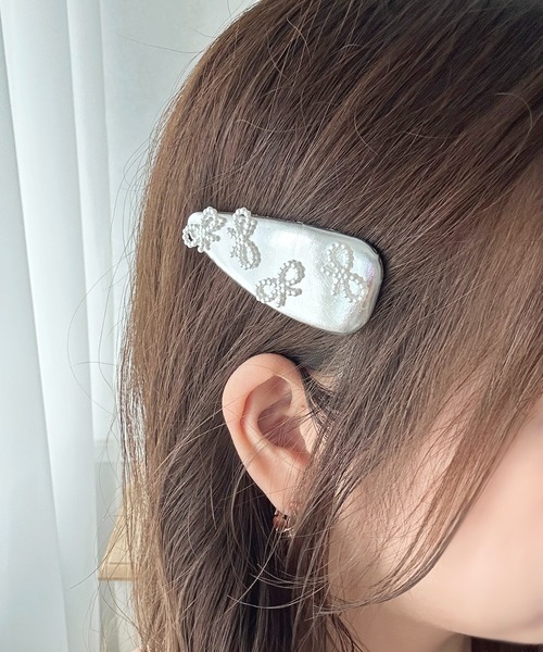 apres jour×ARIAZ】ミニパールリボンヘアピン（ヘアピン