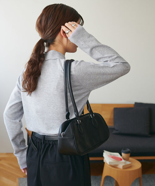 DISCOAT（ディスコート）の「【新色追加!!】モチモチ衿付きカーディガン《WEB限定カラーあり》（カーディガン/ボレロ・レディース・レッド/ピンク/ベージュ/ブラック/アイボリー/チャコールグレー/ホワイト/ライトグレー/ネイビー/グリーン系その他/モカ/ピンク系その他・FREE）」の16枚目の写真