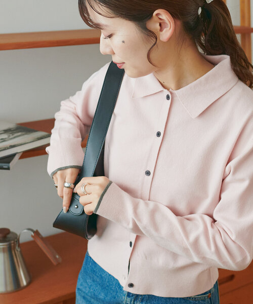 セール】【新色追加!!】モチモチ衿付きカーディガン《WEB限定カラー