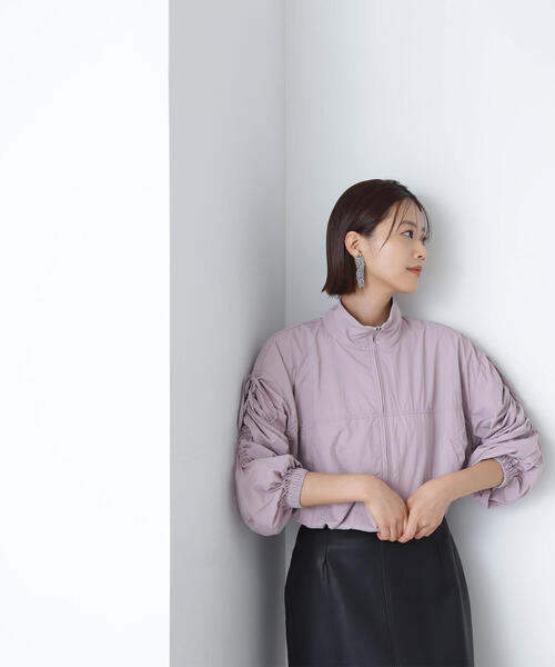 超美品☆【ebure】ライトタフタブルゾン NATURAL BEAUTY BASIC（ナチュラルビューティーベーシック）の