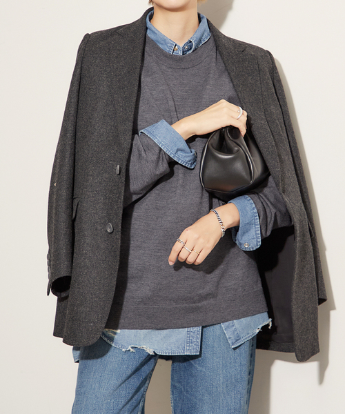 plage（プラージュ）の「Big Tailored ジャケット（その他アウター・レディース・チャコールグレー/ブラック系その他/ベージュ・38/36）」の2枚目の写真