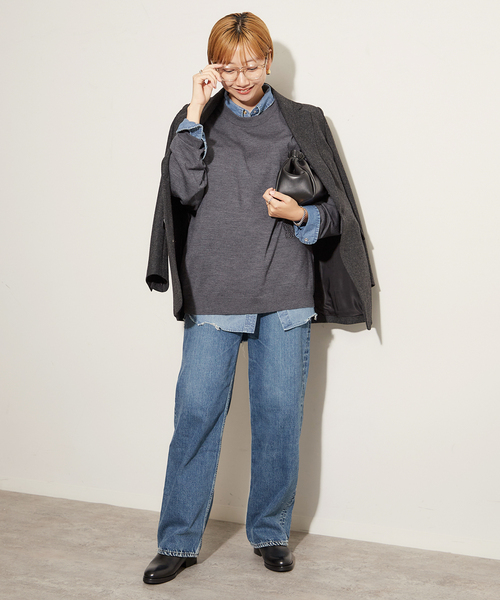 plage（プラージュ）の「Big Tailored ジャケット（その他アウター・レディース・チャコールグレー/ブラック系その他/ベージュ・38/36）」の4枚目の写真