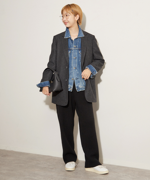 plage（プラージュ）の「Big Tailored ジャケット（その他アウター・レディース・チャコールグレー/ブラック系その他/ベージュ・38/36）」の5枚目の写真