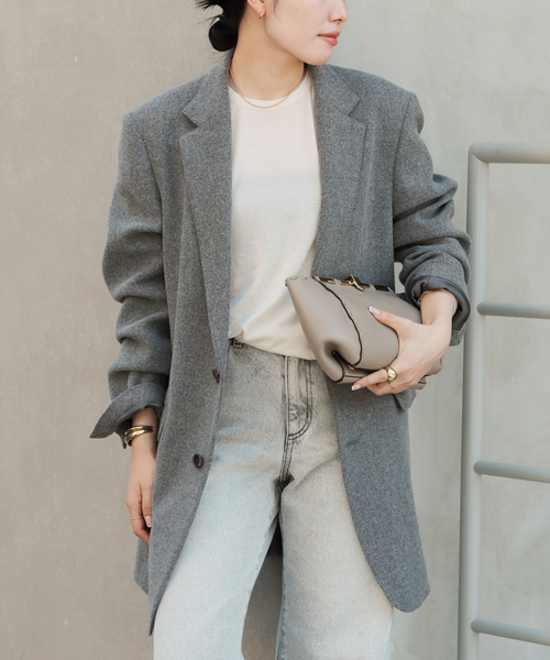 plage（プラージュ）の「Big Tailored ジャケット（その他アウター・レディース・チャコールグレー/ブラック系その他/ベージュ・38/36）」の8枚目の写真