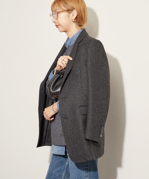 plage（プラージュ）の「Big Tailored ジャケット（その他アウター・レディース・チャコールグレー/ブラック系その他/ベージュ・38/36）」の18枚目の写真