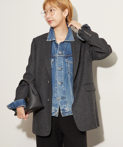 plage（プラージュ）の「Big Tailored ジャケット（その他アウター・レディース・チャコールグレー/ブラック系その他/ベージュ・38/36）」の21枚目の写真