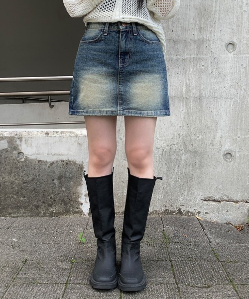 【Alice+Olivia】LISANNE チェック柄 デニム ミニスカート Alice+Olivia】LISANNE チェック柄 デニム ミニスカート (Alice+