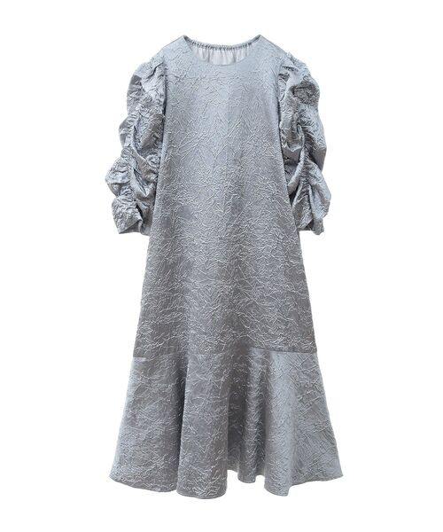 ESCAR(エスカー)の「■ESCAR エンボスギャザースリーブワンピース(ワンピース・レディース・ブラック/シルバー・FREE)」の20枚目の写真