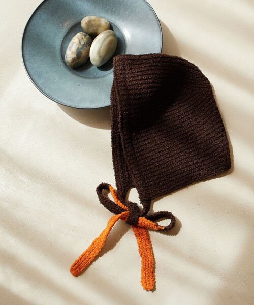 FREAK'S STORE(フリークスストア)の「RACAL/ラカル Knit Hoodie/ニットフーディー(ニットキャップ/ビーニー・レディース・ベージュ/ブラウン/サックスブルー/グレー・ONE SIZE)」の13枚目の写真