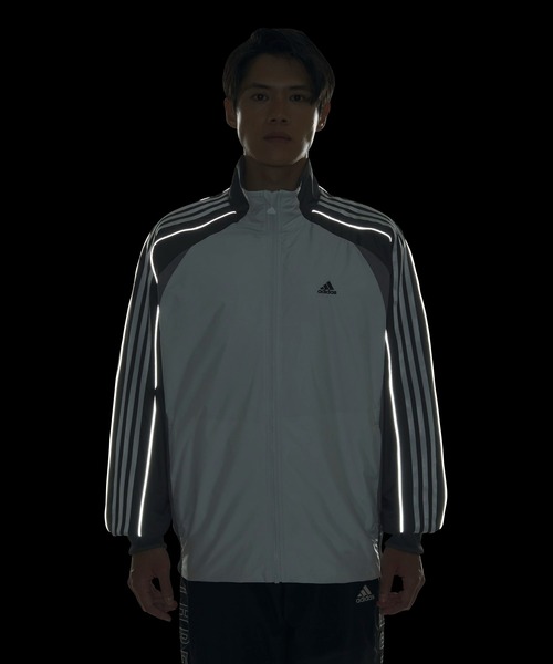 adidas スリーストライプス バックルーズフィット ジャケット アディダス スリーストライプス パック ルーズフィット メッシュ