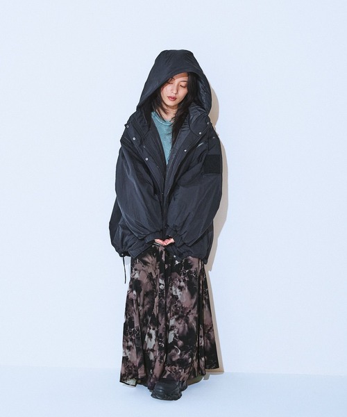 セール】【中綿入りで冬の防寒も◎】ソデ2WAYモンスターパーカーコート