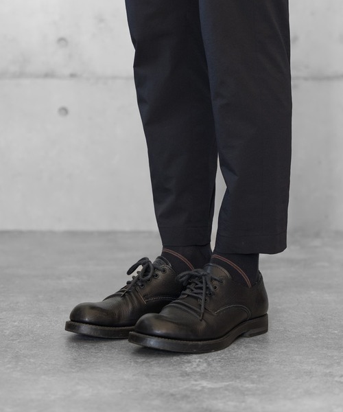 HARUSAKU CC(ハルサクシーシー)の「HARUSAKU CC : BORDER RIB SOCKS/ボーダー リブ ソックス(1P)(ソックス/靴下・メンズ・グリーン/ダークグレー/インディゴブルー/オフホワイト/ブラック・S/M)」の8枚目の写真