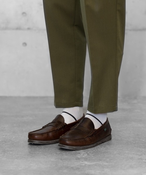 HARUSAKU CC(ハルサクシーシー)の「HARUSAKU CC : BORDER RIB SOCKS/ボーダー リブ ソックス(1P)(ソックス/靴下・メンズ・グリーン/ダークグレー/インディゴブルー/オフホワイト/ブラック・S/M)」の7枚目の写真
