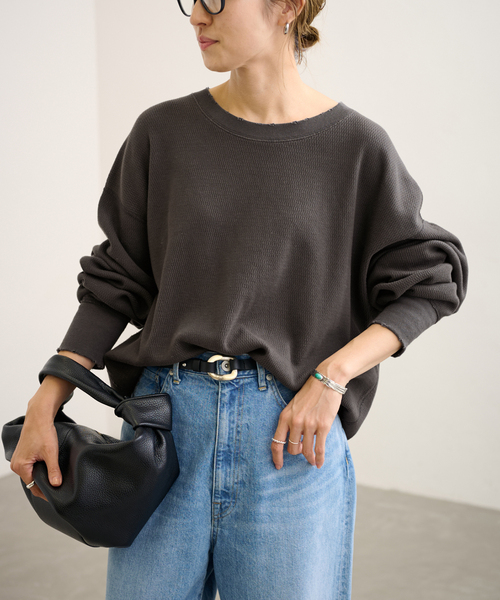 FRAMeWORK(フレームワーク)の「Healthknit/ヘルスニット 別注Thermal king Honeycomb(Tシャツ/カットソー・レディース・ホワイト系その他/スミクロ・FREE)」の14枚目の写真