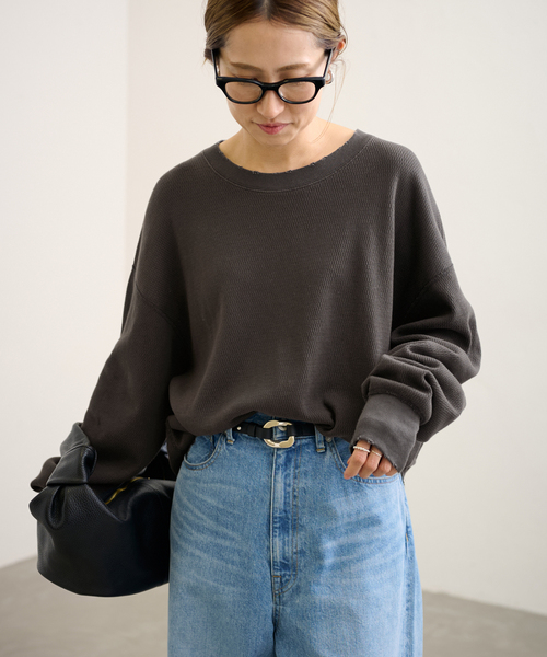 FRAMeWORK(フレームワーク)の「Healthknit/ヘルスニット 別注Thermal king Honeycomb(Tシャツ/カットソー・レディース・ホワイト系その他/スミクロ・FREE)」の15枚目の写真