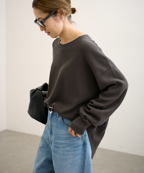 FRAMeWORK(フレームワーク)の「Healthknit/ヘルスニット 別注Thermal king Honeycomb(Tシャツ/カットソー・レディース・ホワイト系その他/スミクロ・FREE)」の17枚目の写真