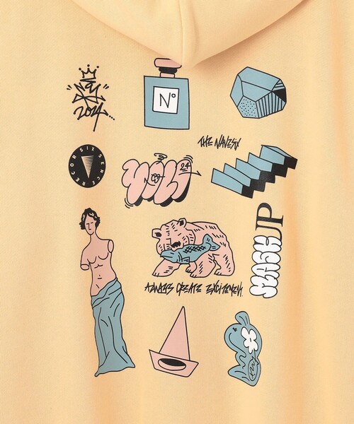 【セール】Six Sence Recordコラボ グラフィックフーディスウェット（スウェット）｜NAVE（ネイヴ）