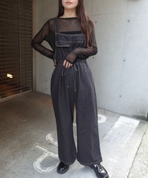 CORNERS（コーナーズ）の「ウエストドロストデニムサロペット（サロペット/オーバーオール）」