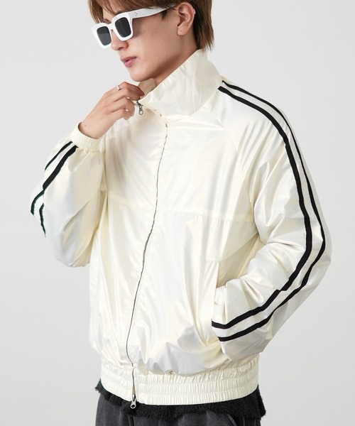 improves(インプローブス)の「シャイニー ライン袖 トラックジャケット(ブルゾン・メンズ・ブラック/シルバー/ホワイト・SMALL/MEDIUM/LARGE)」の15枚目の写真